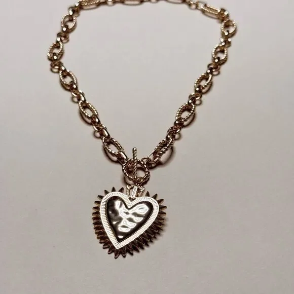 Heart Pendant Necklace S987 - Picture 3 of 3